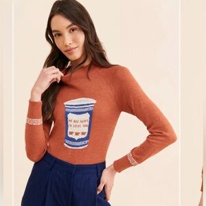 Rachel Antonoff Terracotta Turtleneck Sweater